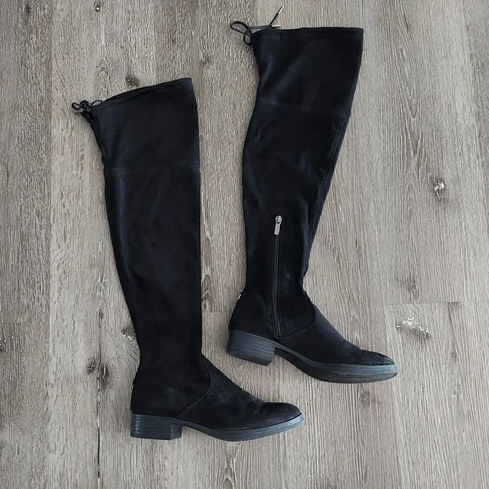 Circus by Sam Edelman Black Suede Over the Knee Boot Size 7.5
